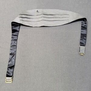 Brooks Brothers Makers Cumberbund Gray Silk USA Made Adjustable Waist S/M